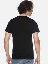 Men's solid cotton round neck T-shirt