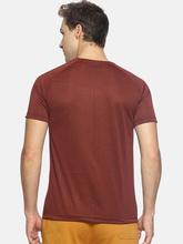 Men's solid cotton round neck T-shirt