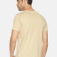 Men's printed round neck beige t-shirt