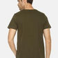 Men's solid cotton round neck T-shirt