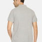 Men's Plain grey melange Polo T-shirt