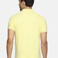 Men's Plain lemon yellow Polo T-shirt