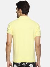 Men's Plain lemon yellow Polo T-shirt