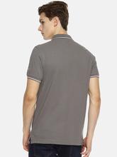 Men's Plain grey tipping Polo T-shirt