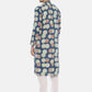 PAROKSH Men indigo blue bubble cotton block print Straight Kurta