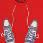 Kids Printed round neck Red t-shirt
