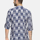 PAROKSH Men Blue Printed Thread Work Indie Prints Khadi Handloom Kurta