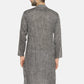 PAROKSH Men Grey striped cotton Straight Kurta