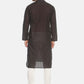 PAROKSH Men Black woven  Straight Kurta
