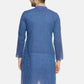 PAROKSH Men solid royal blue cotton Straight Kurta