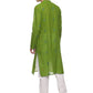 PAROKSH  Men Woven Design Pure Cotton Straight Kurta  (Green)