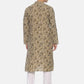 PAROKSH Men Mauve Beige woven  Straight Kurta