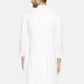 PAROKSH Men White Solid Straight Kurta