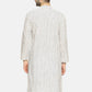 PAROKSH Men white striped cotton Straight Kurta