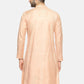 PAROKSH Men Solid peach cotton Straight Kurta