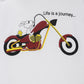 Kids Printed round neck white t-shirt