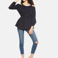 SAHORA Women Navy Blue Polka Dots Print Cinched Waist Top