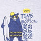 Kids Printed round neck Grey t-shirt