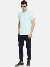 Men's Plain Seagreen tipping Polo T-shirt