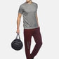 Men's solid cotton round neck T-shirt