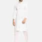 PAROKSH Men White Solid Straight Kurta