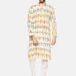 PAROKSH Men Ethnic Motifs Pastels Cotton Kurta
