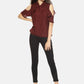 SAHORA Women Maroon solid Top