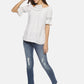 SAHORA Women White & Black Printed Top