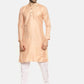 PAROKSH Men Solid peach cotton Straight Kurta