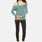 SAHORA Women solid one shoulder Top