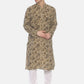 PAROKSH Men Mauve Beige woven  Straight Kurta
