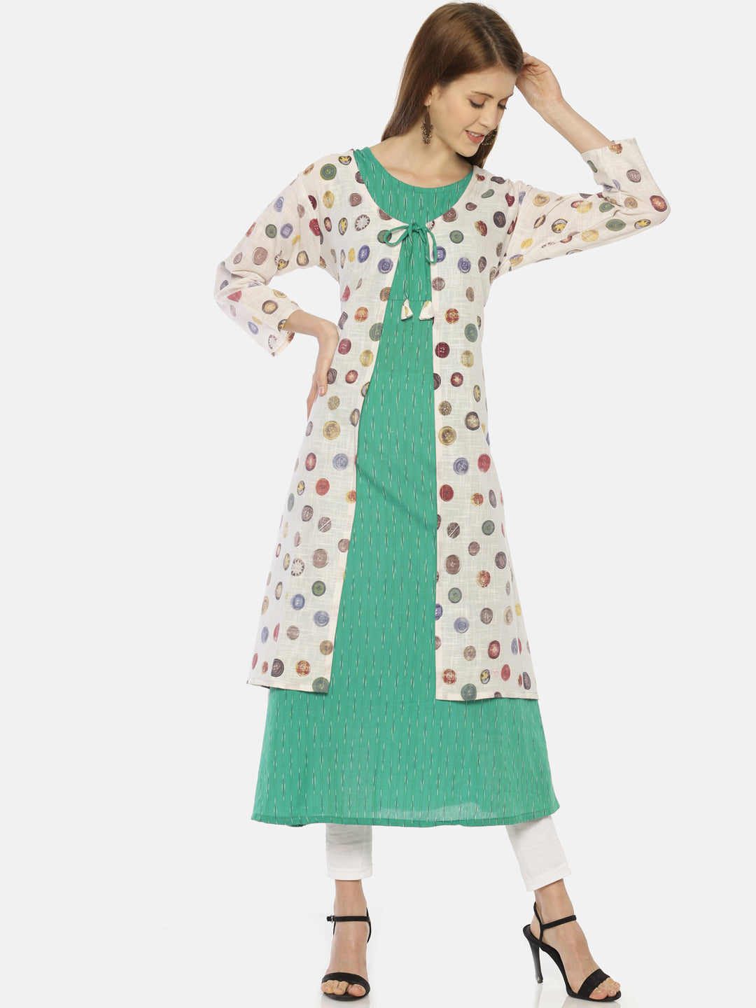 RESHA printed straight long kurta
