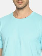 Men's solid cotton round neck T-shirt