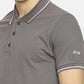 Men's Plain grey tipping Polo T-shirt