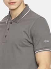 Men's Plain grey tipping Polo T-shirt