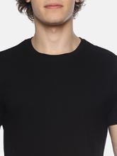 Men's solid cotton round neck T-shirt