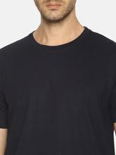 Men's solid cotton round neck T-shirt