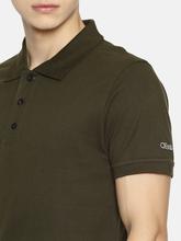 Men's Plain Olive green Polo T-shirt