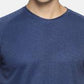 Men's solid cotton round neck T-shirt