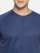 Men's solid cotton round neck T-shirt