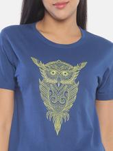 Women's Printed T-shirt (Owl)