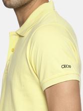 Men's Plain lemon yellow Polo T-shirt