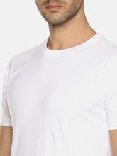 Men's solid cotton round neck T-shirt