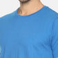 Men's solid cotton round neck T-shirt