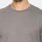 Men's solid cotton round neck T-shirt