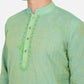 PAROKSH Men Light green  Printed Straight Kurta