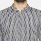 PAROKSH Men Grey woven Ikat Straight Kurta