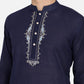 PAROKSH Men Blue & Gold Embroidery long Kurta