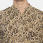 PAROKSH Men Mauve Beige woven  Straight Kurta