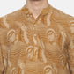 PAROKSH Men Beige & Brown Printed Straight Kurta